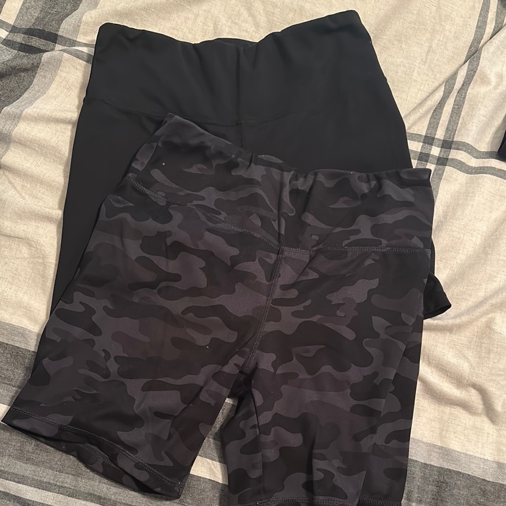 Black and Camouflage Athletic Shorts